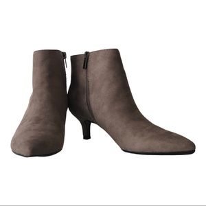 Naturalized Giselle Faux Suede Ankle Booties